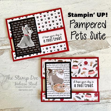 A couple more Pampered Pets cards for the week. These were quick and easy. Details in today’s blog post. #playfulpets #pamperedpets #thestampdoc #melissastout #stampinup #stampinupdemonstrator #cardmaking #handmadecards #papercrafts #cardsofinstagram #cardmakersofinstagram #stamping #diycards Stampin Up 2020 2021, Pampered Pets, Nature Card, Pet Sympathy, Dog Cards, Cat Cards, Stamping Up Cards, Animal Cards, Animal Birthday