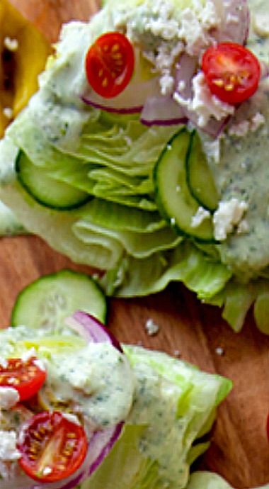 Feta Dressing Recipe, Cucumber Red Onion Salad, Feta Dressing, Salad With Feta Cheese, Greek Yogurt Dressing, Feta Cheese Recipes, Creamy Feta, Feta Cheese Salad, Salad With Feta