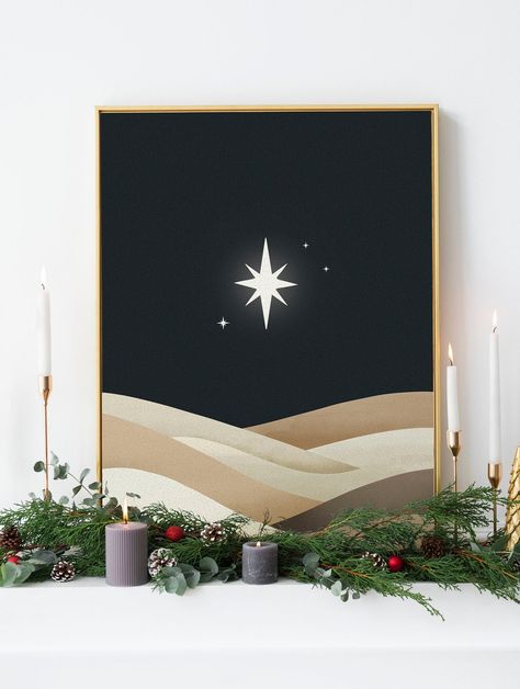 Nativity Illustration Modern, Bethlehem Christmas Decoration, Journey To Bethlehem Decorations, Christmas Art Christian, Abstract Nativity, Modern Nativity, Night In Bethlehem, O Little Town Of Bethlehem, Little Town Of Bethlehem