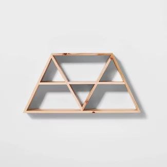 Kids’ Wall Decor : Target Triangle Wall Shelf, Wall Shapes, Geometric Shelf, Boy's Rooms, Decorative Wall Sculpture, Cubby Shelves, Witch Crafts, Kids Rocking Chair, Geometric Shelves