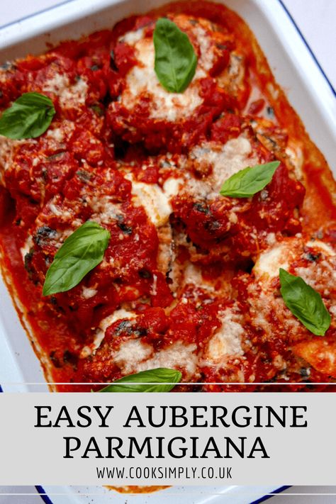 Easy & delicious aubergine parmigiana recipe Chicken And Aubergine Recipes, Aubergine Recipe Healthy, Aubergine Parmigiana Recipe, Pasta With Aubergine Recipe, Eggplant Parmigiana Recipe Tin Eats, Aubergine Recipes, Parmigiana Recipe, Aubergine Recipe, Easy To Make Dinners