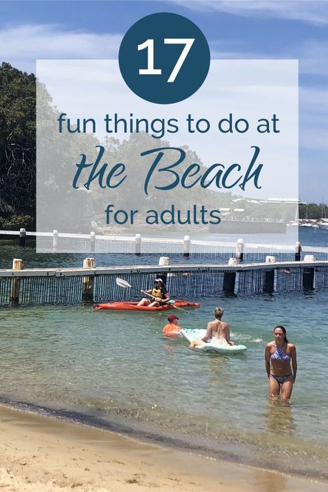 The beach is a great place to spend a summer day, but sometimes you want to do something other than swim. Here are 17 fun things to do at the beach that will keep you entertained all day long. Beach Activities For Adults, Beach Day Activities, To Do At The Beach, Activities For Adults, Vacation Looks, Beach Activities, Grown Up, Summer Day, Travel Guides