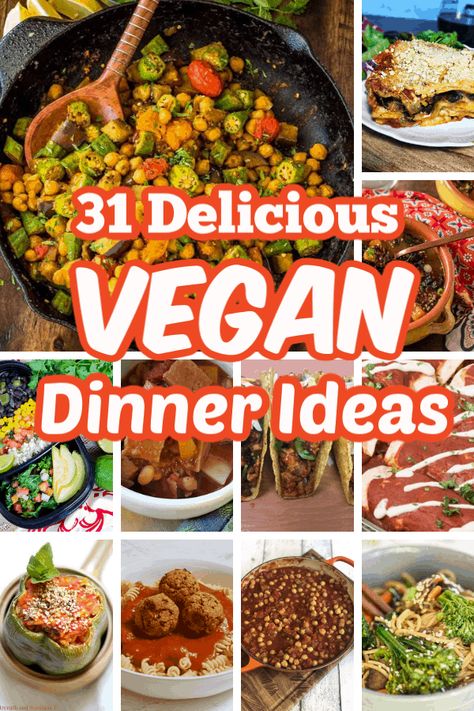 31 Delicious Vegan Dinner Ideas - Marathons & Motivation Thanksgiving Entree, Vegan Dinner Ideas, Plat Vegan, Vegan Lentil Soup, Vegan Easter, Easy Vegan Dinner, Vegan Thanksgiving, Recipes For Dinner, Weeknight Dinner Recipe