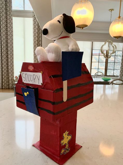 Snoopy Mailbox, Valentines Day Boxes, Snoopy Valentine, Valentine Day Boxes, Event Props, Valentine Box, Snoopy And Woodstock, Fire Hydrant, 3rd Grade