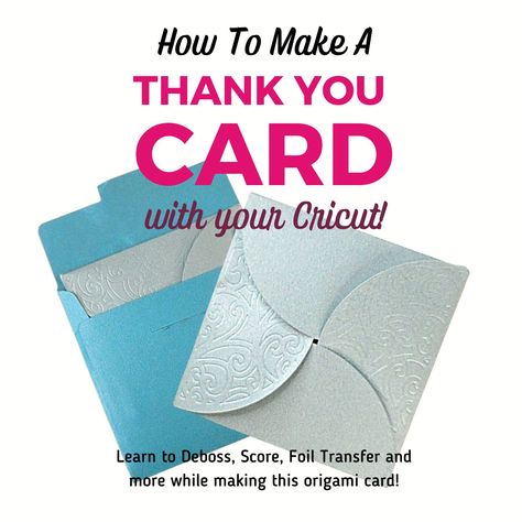 How to make elegant thank you cards on Cricut (+ FREE Template and Video) Cricut Thank You Cards Free, Cards On Cricut, Cards With Cricut, Handmade Thank You Cards, Free Thank You Cards, Personalized Thank You Cards, Cricut Free, Step By Step Instructions, Emboss