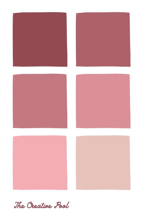 Shades Of Blush Pink Color Palettes, Mute Pink Color Palette, Blush Color Palette Bedroom, Blush Pink Color Swatch, Pink And Mauve Color Palette, Deep Blush Color, Rusty Pink Color Palette, Blush Pink Pallet, Blush Tones Colour Palettes