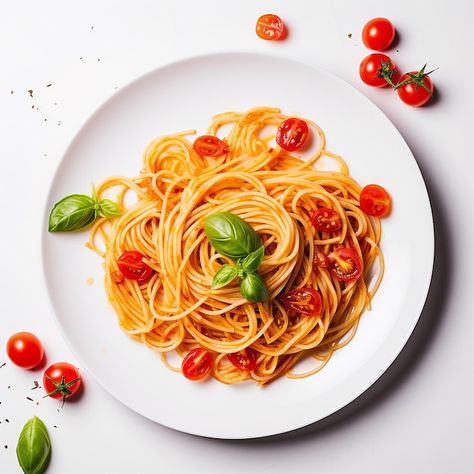 Photo savoring italy spaghetti pasta wit... | Premium Photo #Freepik #photo Italy Spaghetti, Pasta With Tomatoes, Spaghetti Pasta, White Plate, White Plates, Premium Photo, Tomatoes, Spaghetti, Pasta