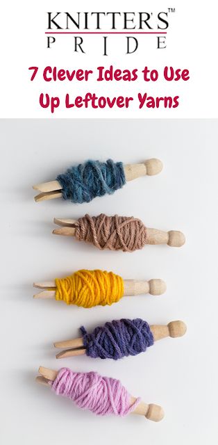 Knitter's Pride: 7 Clever Ideas to Use Up Leftover Yarns Sock Yarn Projects, Leftover Yarn Project, Make Pom Poms, Leftover Yarn, Pillow Projects, Magic Ball, How To Make A Pom Pom, Make Do And Mend, Aran Weight Yarn