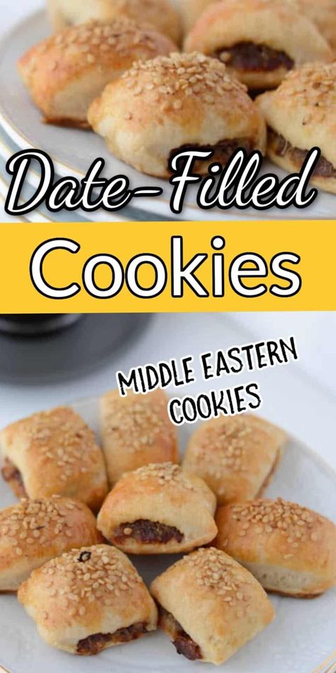 Eggless Biscotti Recipe, Egyptian Cookies, Date Filled Cookies, Date Breakfast, Date Biscuits, Egyptian Desserts, Arabic Sweets Recipes, Childhood Love, Almond Butter Recipes