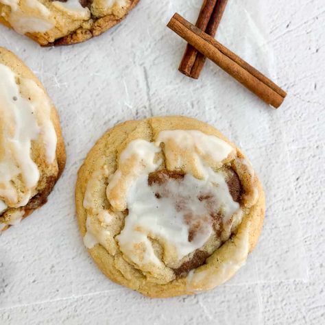 Cinnamon Roll Cookies Chocolate Pecan Pie Bars, Butter Sugar Cookies, Brown Butter Cookies, Cinnamon Roll Cookies, Chocolate Pecan Pie, Measuring Ingredients, Pecan Pie Bars, Cranberry Cookies, Lemon Glaze