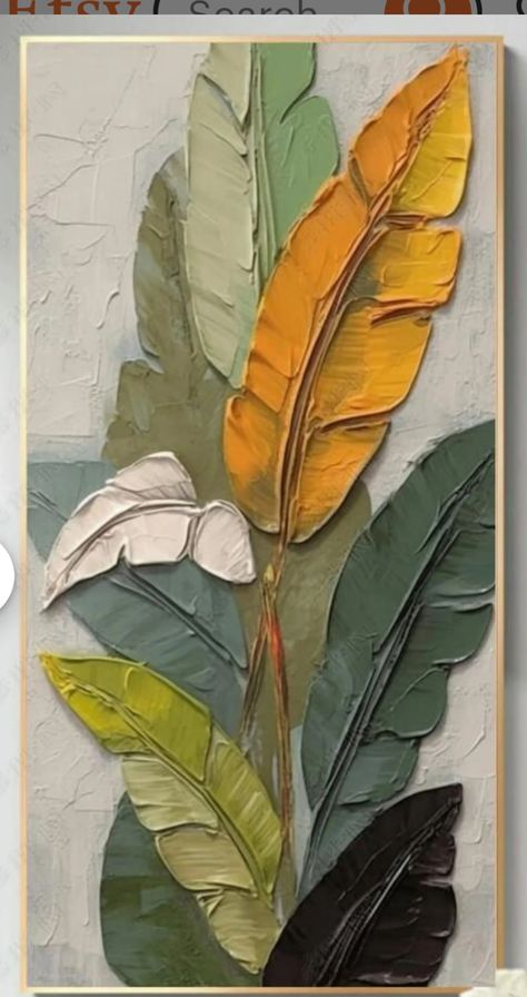 Texture Art Leaves, Colorful Textured Art, Banana Leaf Art, Sculpture Art Projects, Abstract Art Diy, Plaster Wall Art, Diy Canvas Wall Art, Soyut Sanat Tabloları, Abstract Art Painting Diy