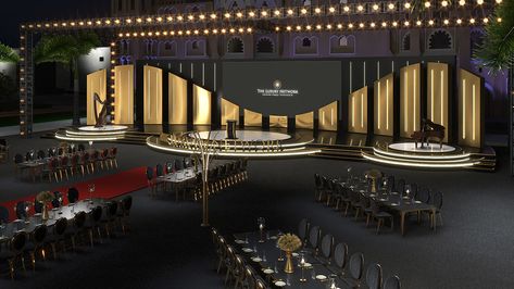 THE LUXURY NETWORK EVENT 2022 :: Behance Network Event, Stage Backdrop Design, Gatsby Event, Event Booth Design, Stage Designs, Corporate Event Design, Event Booth, Stage Set Design, Stand Ideas