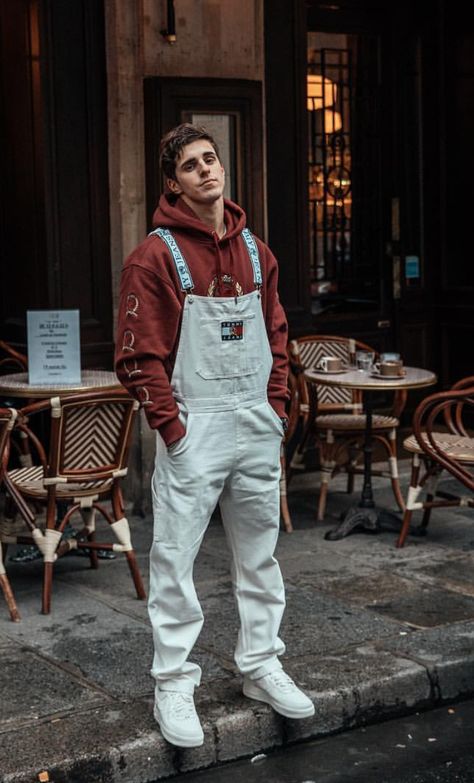 Overalls Outfit Men, Jaket Denim, Mens Casual Outfits Summer, Street Style Outfits Men, Mens Casual Dress Outfits, Men Stylish Dress, Guys Clothing Styles, Mens Outfit Inspiration, Mens Fashion Streetwear