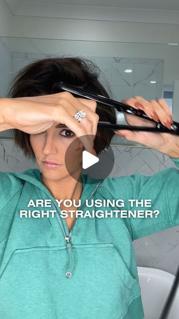 Rachel Eggie on Instagram: "When it comes to choosing the right flat iron, the type of plates you pick can make all the difference! Read below to find out what is the best flat iron for YOUR HAIR! ⬇️  1. Ceramic Plates: Ideal for Fine or Highlighted Hair   2. Tourmaline Plates: Ideal for All Hair Types  Tourmaline plates are the multitaskers of the flat iron world. They work wonders on all hair types, from straight to curly and everything in between. Tourmaline’s natural ability to emit negative ions that combat frizz. You get smooth, shiny, and frizz-free hair every time.  3. Titanium Plates: Ideal  for Coarse or Textured Hair These flat irons are built to handle the toughest challenges, providing high heat and rapid heat recovery. No more spending hours straightening; just a few passes a How To Straighten Short Hair Flat Irons, Hair Styles With Flat Iron, Rachel Eggie Hair, Hair Straightening Tools, Best Straightener, Best Flat Iron, Mini Flat Iron, Straightening Curly Hair, Straight Iron