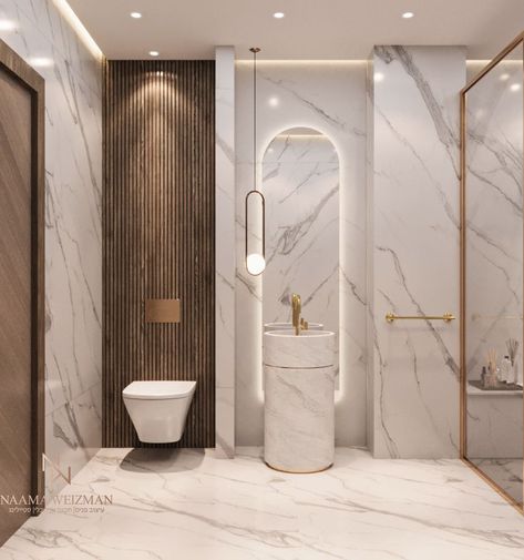 Marble shower and standing sink Standing Sink, Bathroom 2024, Luxury Bathroom Design, Modern Luxury Bathroom, Wash Room, Shower Area, Marble Showers, 2023 Design, Washroom Design