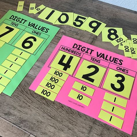 Subtraction With Regrouping, Math Place Value, Math Intervention, File Folder Games, Second Grade Math, Third Grade Math, Homeschool Math, 4th Grade Math, Place Value