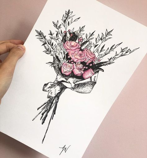 anstudio’s Instagram post: “These are very popular 🤩💐🌷 dm me for your own bunch 😘 #art #artistsoninstagram #drawing #flowers #roses #pink #ink #pen #bouquet #love” Pink Pen Drawing, Pink Pens, Pen Drawing, Pencil Drawings, Skull Tattoo, Pen, Tattoos, Instagram Posts, Drawings