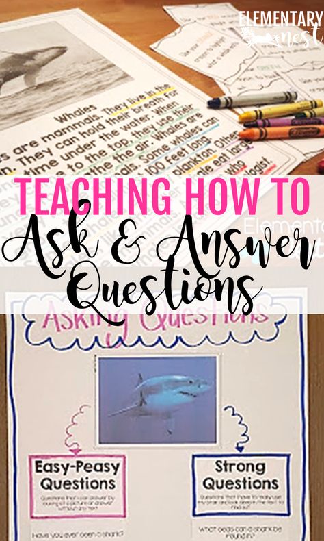 Ask And Answer Questions Activities, Rl.3.1 Ask And Answer Questions, Asking And Answering Questions 1st Grade, Ask And Answer Questions Kindergarten, Asking And Answering Questions 3rd Grade, Ask And Answer Questions 3rd Grade, Nonfiction Reading Activities, Ask And Answer Questions, Effective Teaching Strategies