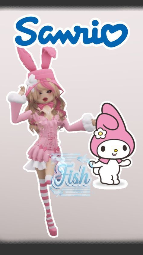 Cute Roblox Outfits, My Melody Outfit, Hello Kitty Costume, Sanrio Outfits, Ethereal Style, Fancy Dress Code, Hello Kitty Dress, Childhood Characters, Secret Dress