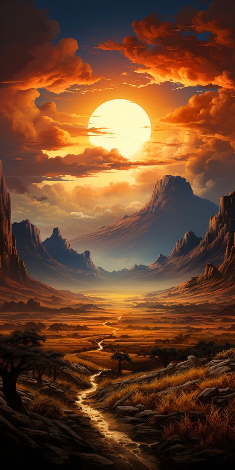 Desert At Sunset, Mountain Scenery Drawing, Arabian Desert Aesthetic, Desert Mountains, Western Landscape, Best Photo Background, Pop Art Wallpaper, Art Gallery Wallpaper, Cool Wallpapers Art