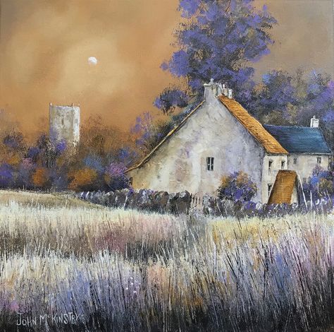 Irish Landscapes, Uk Landscapes, Lighted Canvas Art, Irish Landscape, Contemporary Landscape Painting, Canvas Painting Landscape, Lighted Canvas, Landscape Artist, Contemporary Landscape