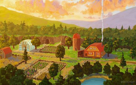 Stardew Valley Wallpaper, Stardew Art, Stardew Valley Art, Stardew Valley Layout, Stardew Valley Tips, Stardew Valley Farms, Stardew Valley Fanart, Valley Landscape, Stardew Valley