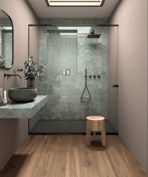 40 Sage Green Bathroom Ideas 121 40 Sage Green Bathroom Ideas Pastel And Wood Interior, Bathroom Tiles Decor, Bathroom Natural Colours, Pastel Tiles Bathroom, Nature Inspired Bathroom Design, Latest Floor Tiles For Living Room, Bathrooms Without Tiles, Coloured Tiles Bathroom, Vibrant Bathroom Ideas