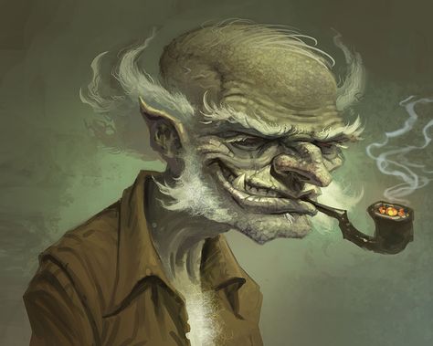 Old Goblin Dnd, Old Man Dnd, Goblin Character, Creepy Old Man, Fantasy Western, Goblin Art, Expression Face, Dnd Npc, Character Portrait