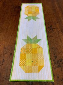 jannimary: Pineapple, Pineapple Summer Table Runners Free Pattern, Summer Quilted Table Runner, Pineapple Table Runner, Sewing Blocks, Pineapple Block, Pineapple Quilt Pattern, Pineapple Quilts, Pineapple Quilt Block, Simple Quilting