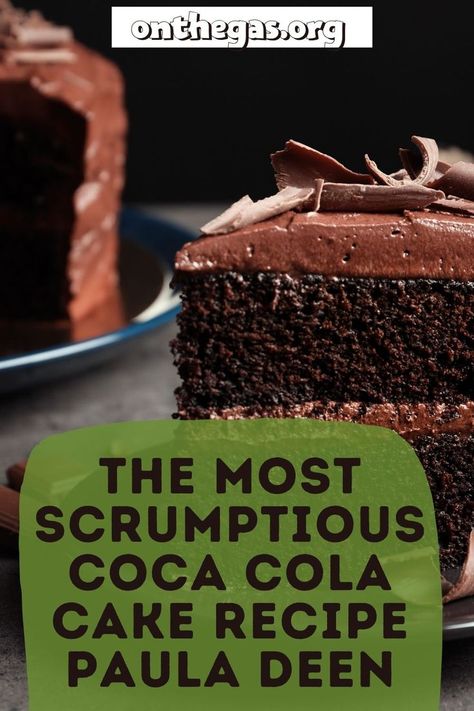 On The Gas discovered that the hugely popular soft drink, Coca-Cola, can be used in many recipes, like the most scrumptious coca cola cake recipe by Paula Deen. This deliciously gooey and moist cake is made with both coke and chocolate, and you can also add marshmallows and pecan nuts if you fancy something extra. The frosting of the cake also calls for a dash of coca-cola. If you have a sweet tooth, this cake is sure to satisfy. Read our full post here. #CocaColaCake #PaulaDeen #CokeCake #Cake Cola Cake Recipe Easy, Katie Lee Biegel Cherry Cola Cake, Coca'cola Cake Recipe, Chocolate Cola Cake Recipe, Chocolate Coca Cola Cake Recipe, Pepsi Cola Cake, Coco Cola Cake Recipe, Paula Deen Chocolate Cake, Double Chocolate Coke Cola Cake