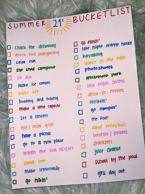 summer bucketlist<3 Bucket Lists, Summer Bucket Lists, Color Run, Summer Bucket, She Shed, Dancing In The Rain, Amusement Park, Summer Vibes, Bucket List