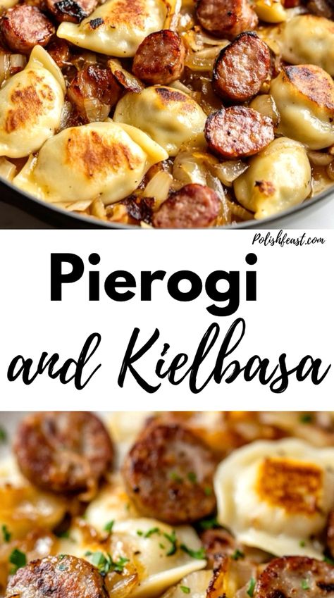 Craving a meal that's both convenient and mouthwatering? Dive into this Crock Pot Pierogi and Kielbasa recipe, where traditional Polish pierogi meets savory kielbasa in a single pot. Experience the perfect harmony of tender pierogi and juicy sausage, slowly simmered to soak up rich flavors, making it an ideal comfort dish for those hectic weeknights. Whether you're delving into Polish cuisine or just seeking an easy, satisfying meal, this Crock Pot recipe is a must-try. Savor the essence of Polish flavors with minimal effort. Easy Dinner Recipes For Family Sausage, Perogie And Kielbasa Recipe, Raw Sausage Recipes, Polar Sausage Recipes, Crockpot Recipes Keilbasa, Kiebalsa And Pierogies, Sausage And Perogies Crock Pot, Perigee And Kielbasa, What To Make With Kielbasa Sausage