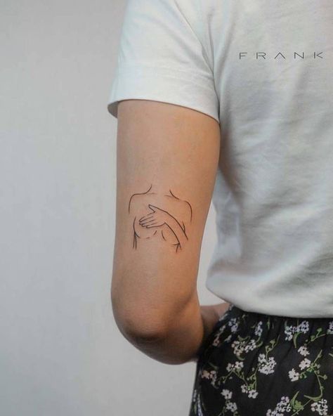 Feminist Tattoo, Silhouette Tattoos, Aesthetic Tattoo, Dope Tattoos, Little Tattoos, Simplistic Tattoos, Small Tattoo, Minimal Tattoo, Line Tattoos