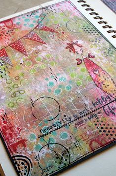 The Kathryn Wheel: Layer-by-layer, another video for Gel Press! Gelli Printing Tutorials, Gelli Printing Techniques, Gelli Plate Techniques, Gelli Printing Art, Mixed Media Art Techniques, Gelli Plate Art, Art Journal Tutorial, Gelli Plate Printing, Gelli Arts