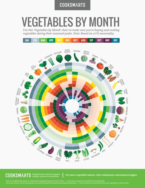 This Vegetables by Month chart tells you what veggies are in season each month via @CookSmarts Vegetable Chart, Nutrition Chart, Fruit Salad Recipe, Food Pairing, Cook Smarts, Fruit Salad Recipes, Cooked Veggies, In Season Produce, Cooked Vegetables