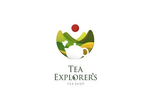 Logo for a tea company in Thailand. Tea Logos Ideas, Tea Logo Design Ideas Branding, Tea Logo Design Ideas, Tea Company Logo, Tea Brand Logo, Tea Shop Logo, Production Logo Design, Thailand Logo, Tea Logo Design