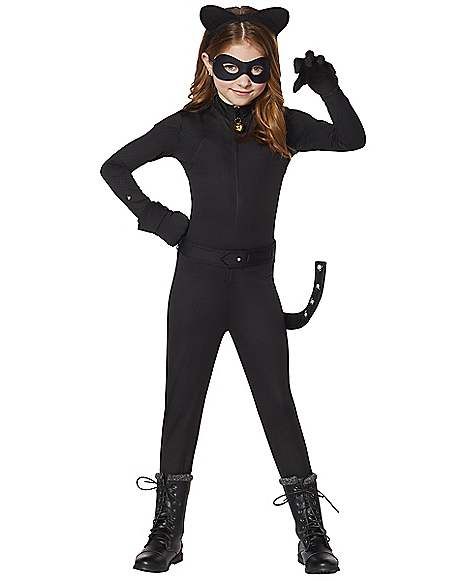 Kids Cat Noir Costume - Miraculous Ladybug - Spirithalloween.com Ladybug Costume Kids, Cat Noir Costume, Peter Pan Costume Kids, Miraculous Cat Noir, Miraculous Ladybug Costume, Cat Girl Costume, Cat Costume Kids, Lobster Costume, Black Cat Costumes