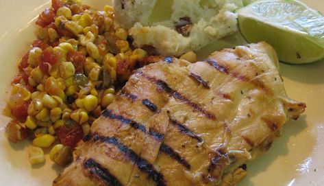 Applebee’s Tequila Lime Chicken With Mexi-Ranch Dressing Mexi Ranch Dressing, Mexi Ranch, Tequila Lime Chicken Recipe, George Foreman Recipes, Applebees Recipes, Lime Marinade For Chicken, Tequila Lime Chicken, Lime Chicken Recipes, Chicken Restaurant