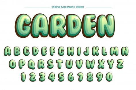 Vibrant bubble green comic typography de... | Premium Vector #Freepik #vector #vintage #abstract #design #kids Bubbly Typography Design, Bubble Handwriting, Bubble Typography, Comic Typography, Fonts Bubble, Vibrant Typography, Bubble Lettering, Green Typography, Bubble Alphabet