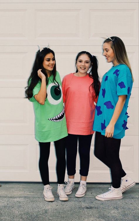 Boo Halloween Costume, Diy Group Halloween Costumes, Cute Group Halloween Costumes, Teen Halloween, Bff Halloween Costumes, Best Friend Halloween Costumes, Trio Halloween Costumes, Halloween Costumes For 3, Duo Halloween Costumes