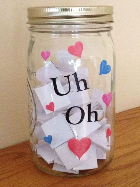 Uh Oh Jar with free printable consequences. A fun, no-yell way to get kids to do what they are supposed to do. Consequence Jar, Raising Arrows, Diy Crafts For Teen Girls, Love And Logic, Kids Rewards, Good Behavior, Children Learning, Cleaning List, Behaviour Chart