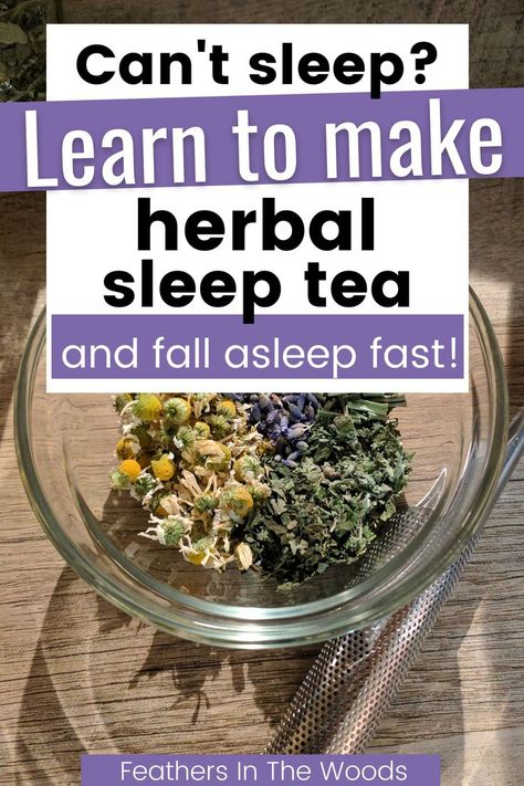 herbal sleep tea blend using the best herbs for sleep. Sleepy Tea Recipes, Chamomile Tea Recipe, Tea Recipes Loose Leaf, Herbal Tea Recipes Homemade, Herbs For Sleep, Tea Blends Recipes, Herbal Tea Garden, Tea Recipes Diy, Bedtime Tea