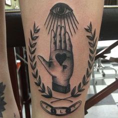 Odd Fellows Tattoo, all seeing eye, heart in hand, three links Secret Society Symbols, Heart In Hand, Odd Fellows, Tattoo Lettering Fonts, Memorial Tattoos, Coat Of Arm, Secret Society, Tattoo Lettering, Lettering Fonts