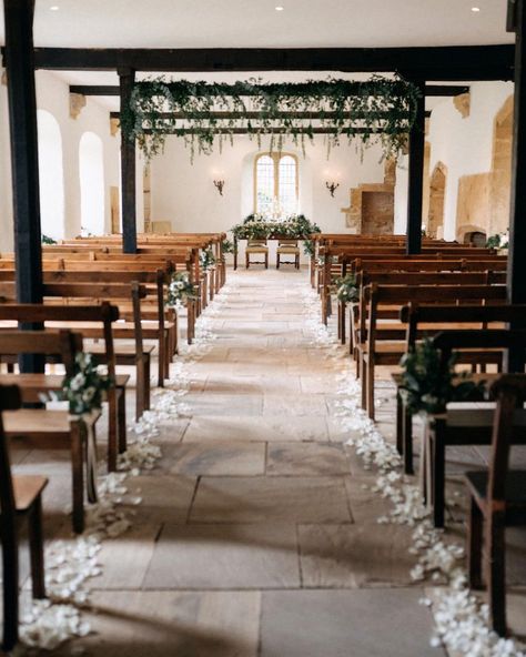 Brympton House on Instagram: “C A S T L E H O U S E 💍 - Castle House is one of the most romantic spaces on the estate This gorgeous chapel is the perfect spot for…” Brympton House, Hanging Foliage, Castle House, Instagram C, Most Romantic, Castle, Table Decorations, Photography, Furniture