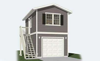 588-1upper-thumb Two Story Garage, 2 Story Garage, Garage Plans With Loft, Garage Apartment Plan, Property Ideas, Architectural Scale, Garage Addition, Garage Loft, Apartment Floor