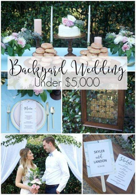 Weddings Under 5000, Simple Beach Wedding, Diy Backyard Wedding, Small Backyard Wedding, Wedding Backyard Reception, Backyard Reception, Yard Wedding, Plan A Wedding, Outdoor Weddings