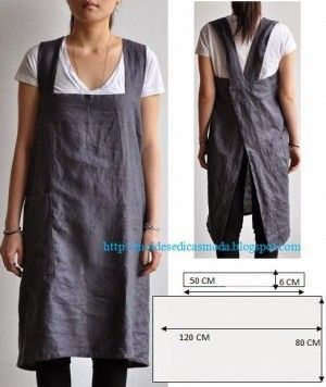 Apron CM Diy Sy, An Apron, Sewing Aprons, Kleidung Diy, Aprons Patterns, Ropa Diy, Creation Couture, Learn To Sew, Sashiko