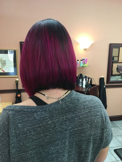 Sleek magenta bob Plum Bob Haircut, Burgundy Brown Hair, Burgundy Highlights, Hair Color Pictures, Haircut Inspo, Plum Hair, Cabello Hair, Hair Png, Color Pictures