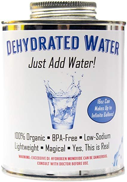 Dehydrated Water, Best White Elephant Gifts, Survival Supplies, White Elephant Gifts Exchange, Running Jokes, Stocking Stuffers For Men, Gag Gifts Funny, Practical Jokes, Novelty Toys