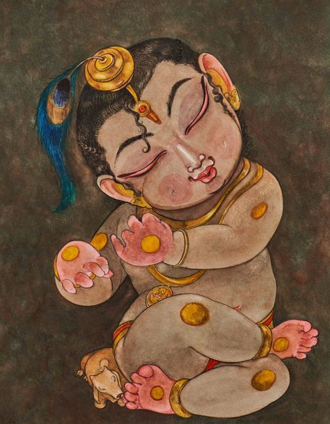 Krishna For Today, The Bhagavad Gita, Shree Radhe, Pichwai Paintings, Art Details, Beautiful Art Paintings, Hinduism Art, Vedic Art, Tanjore Painting